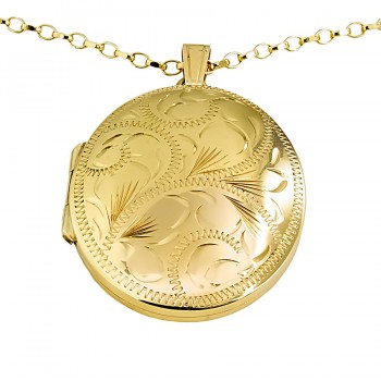 9ct gold 6.7g 18 inch Locket with chain